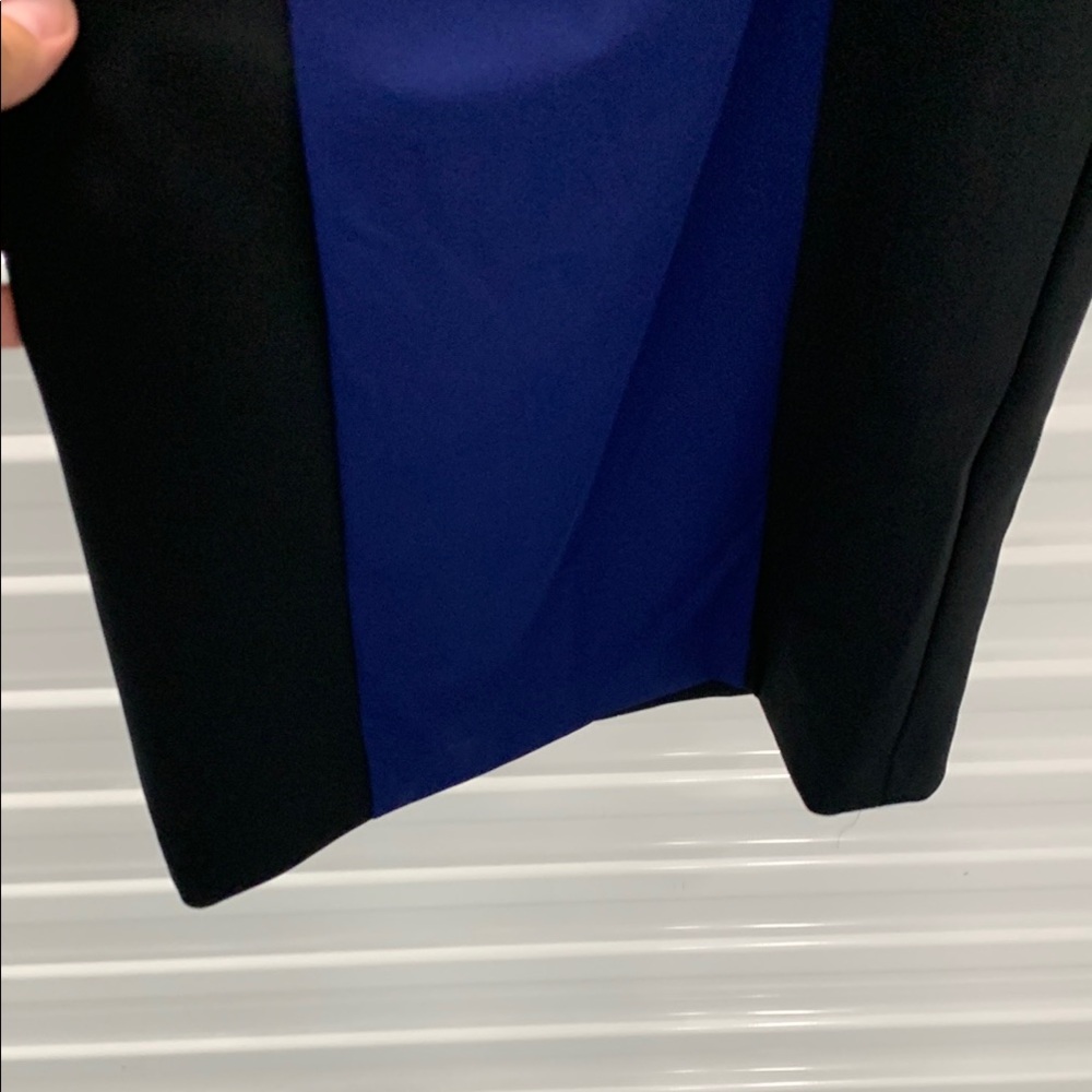 Blue Asymmetrical Ruched Sheath Dress - Picture 10 of 13
